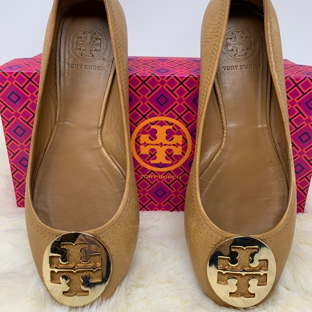 Tory Burch Reva Ballet – Tumbler Leather